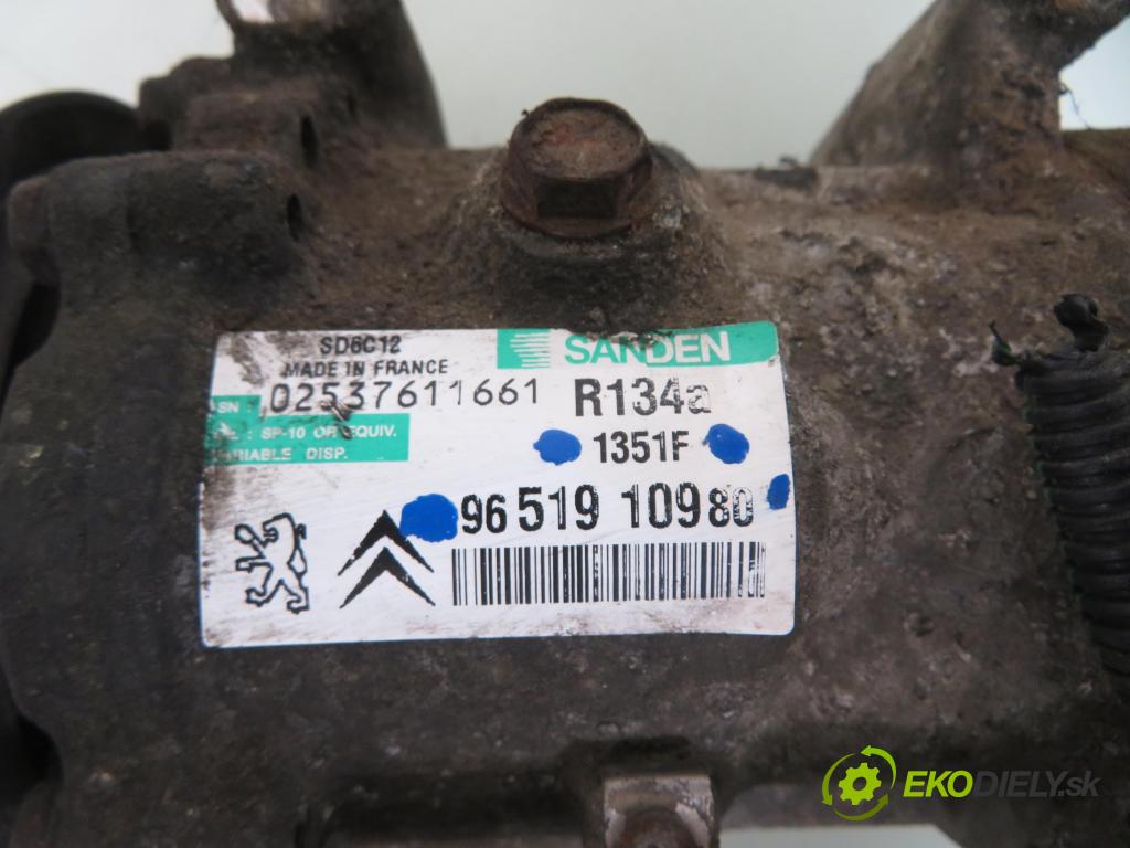 PEUGEOT 207 (WA_, WC_) HB 2009 110,00 1.6 THP 1598,00 KOMPRESOR: klimatizácie 9651910980 ; 1351F (Kompresor klimatizácie)