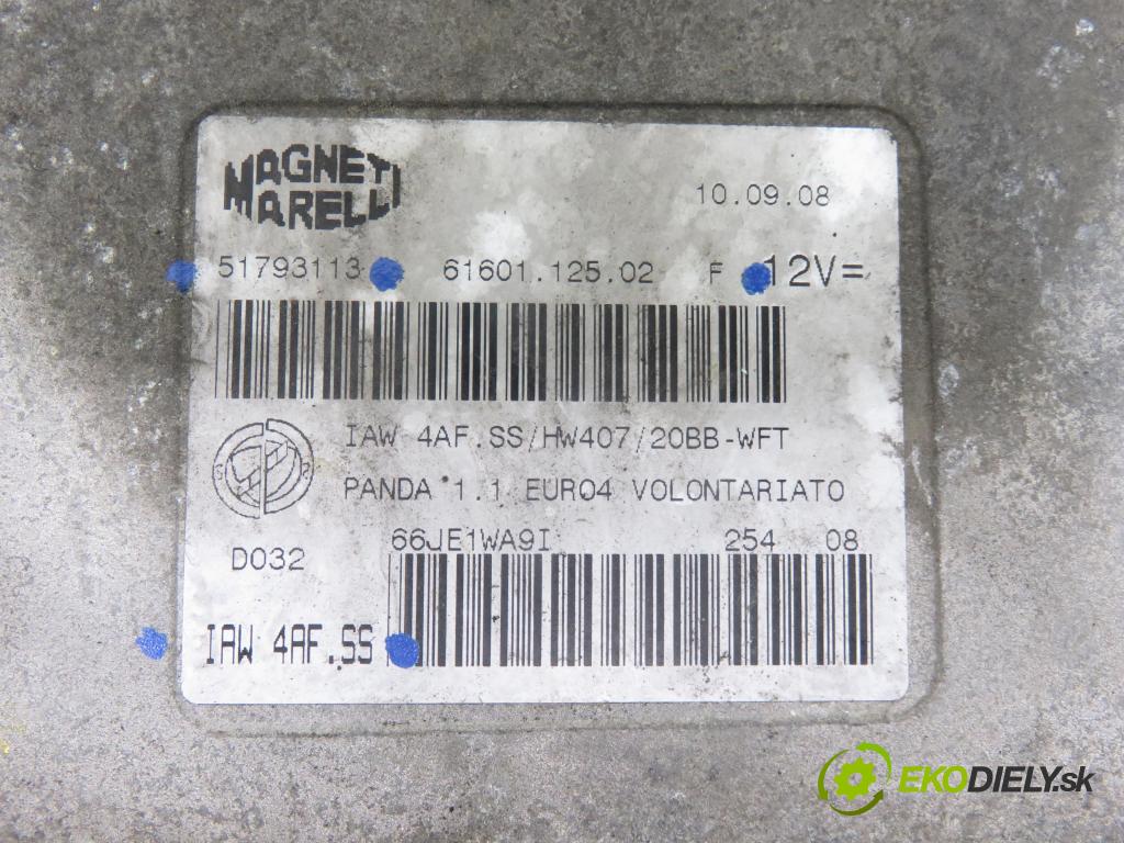 FIAT PANDA (169_) HB 2005 40,00 1.1 54 - 187 A1.000 1108,00 spinačka / imobilizéra IMMO / Riadiaca jednotka 51793113 ; S118578030 ; 00468453610