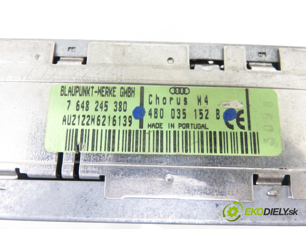 AUDI A4 (8D2, B5) SEDAN 1999 92,00 1.8 - ADR 1781,00 RADIO Modul 4B0035152B