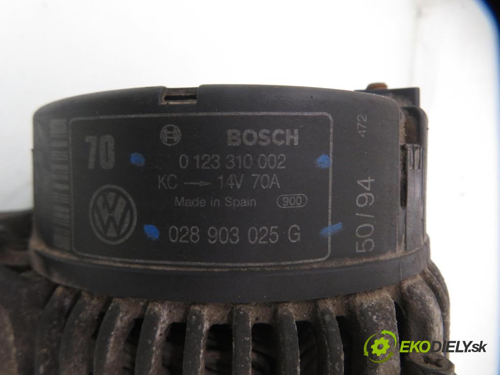 VW POLO (6N1) HB 1995 33,00 1.0 45 - AEV 1043,00 Alternátor 0123310002 ; 028903025G (Alternátor)