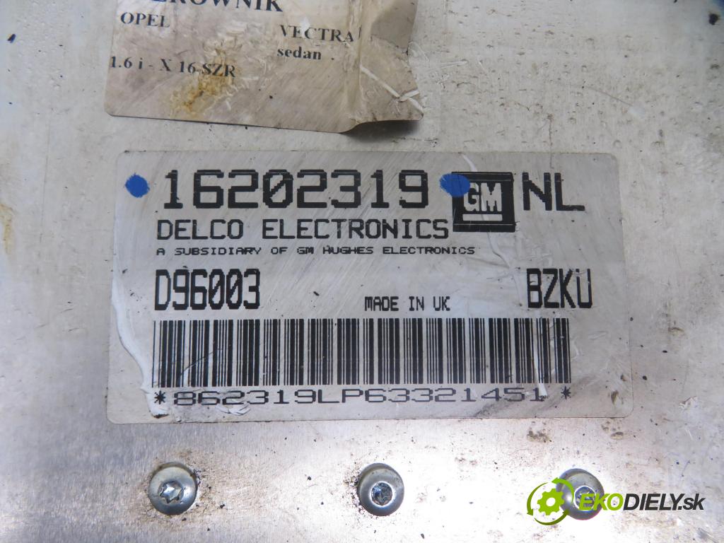 OPEL VECTRA B (J96) SEDAN 1998 55,00 1.6 i - X 16 SZR 1598,00 spínačka / imobilizéra IMMO / řídící jednotka 16202319 ; 5WK4597