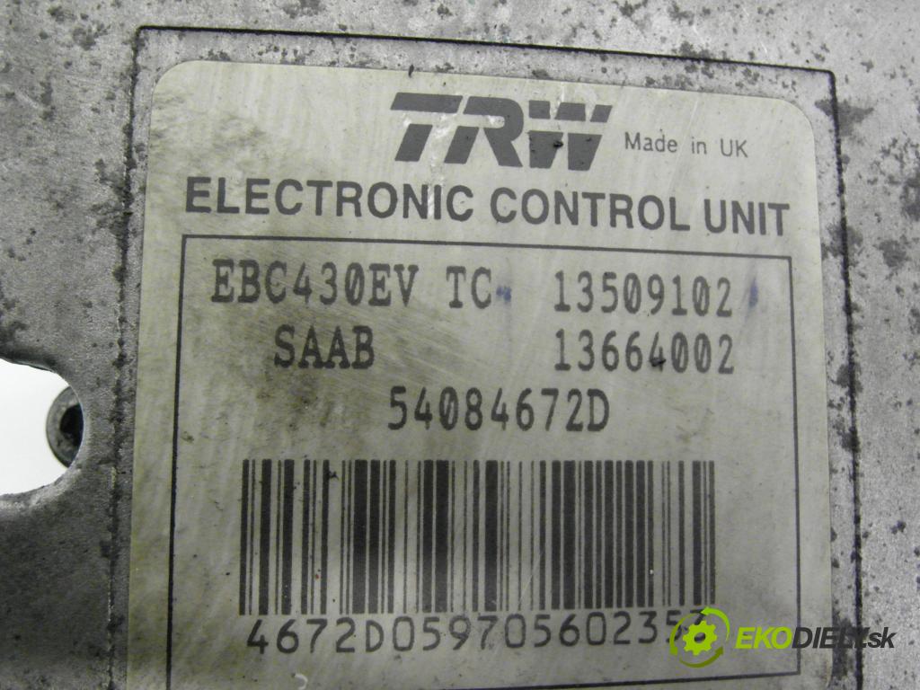 SAAB 9-3 (YS3F) SEDAN 2003 92,00 2.2 TiD - D223L 2171,00 Pumpa ABS 13509102 ; 54084672D ; 12789522 (Pumpa ABS)