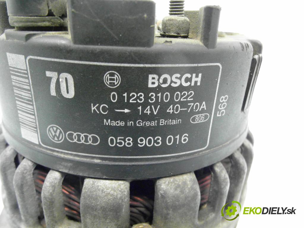 AUDI A4 (8D2, B5) SEDAN 1995 74,00 1.6 - ANA 1595,00 Alternátor 0123310022 ; 058903016 (Alternátor)