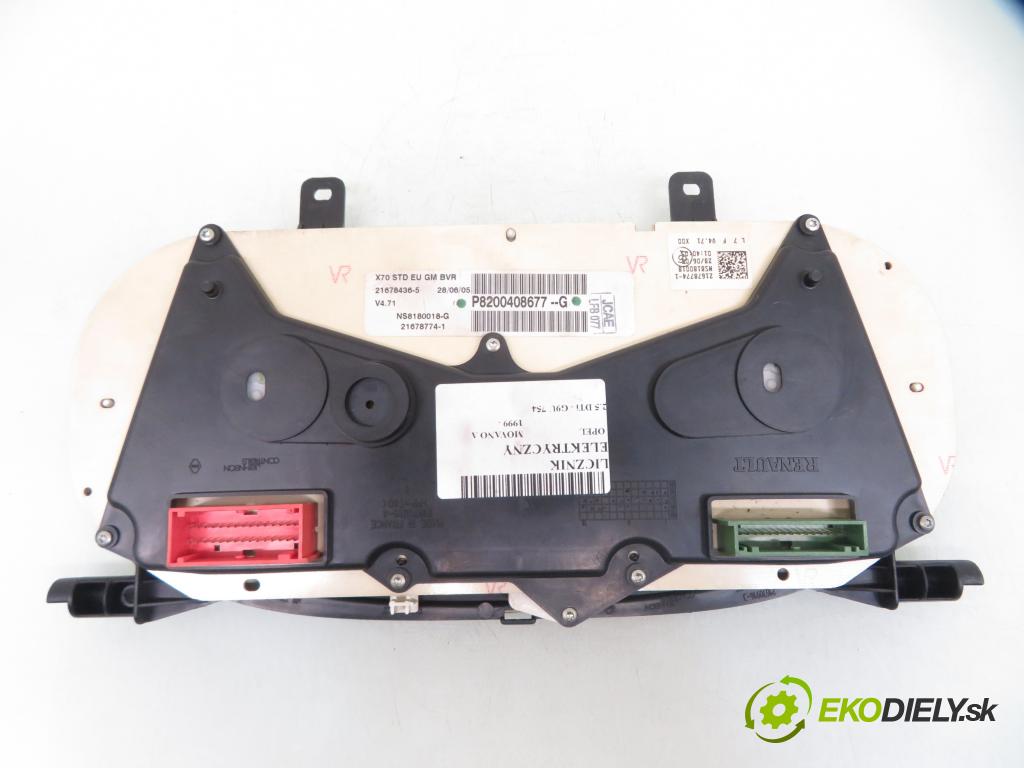 OPEL MOVANO Furgon (X70) FURGON 2005 73,00 2.5 DTi - G9U 754 2464,00 Prístrojovka elektrický P8200408677G ; 216709164