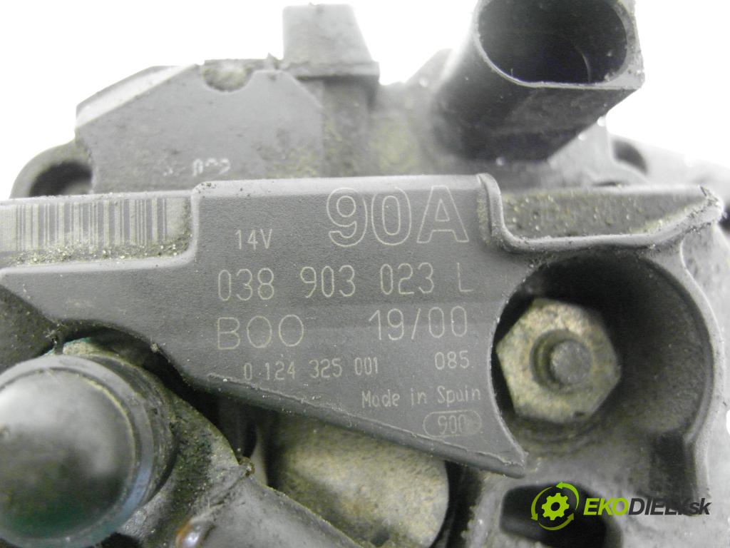 VW GOLF IV (1J1) HB 1999 85,00 1.9 TDI - AUY 1896,00 Alternátor 038903023L ; 0124325001 (Alternátor)