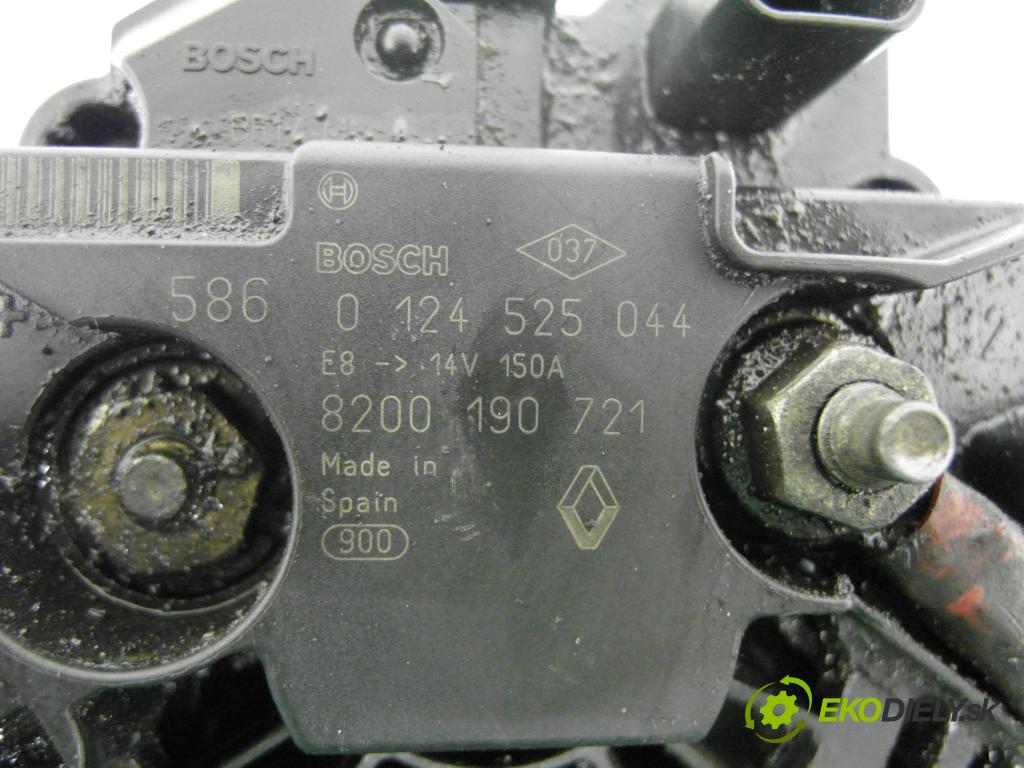 OPEL MOVANO Furgon (X70) FURGON 2005 73,00 2.5 DTi - G9U 754 2464,00 Alternátor 0124525044 ; 8200190721 (Alternátor)