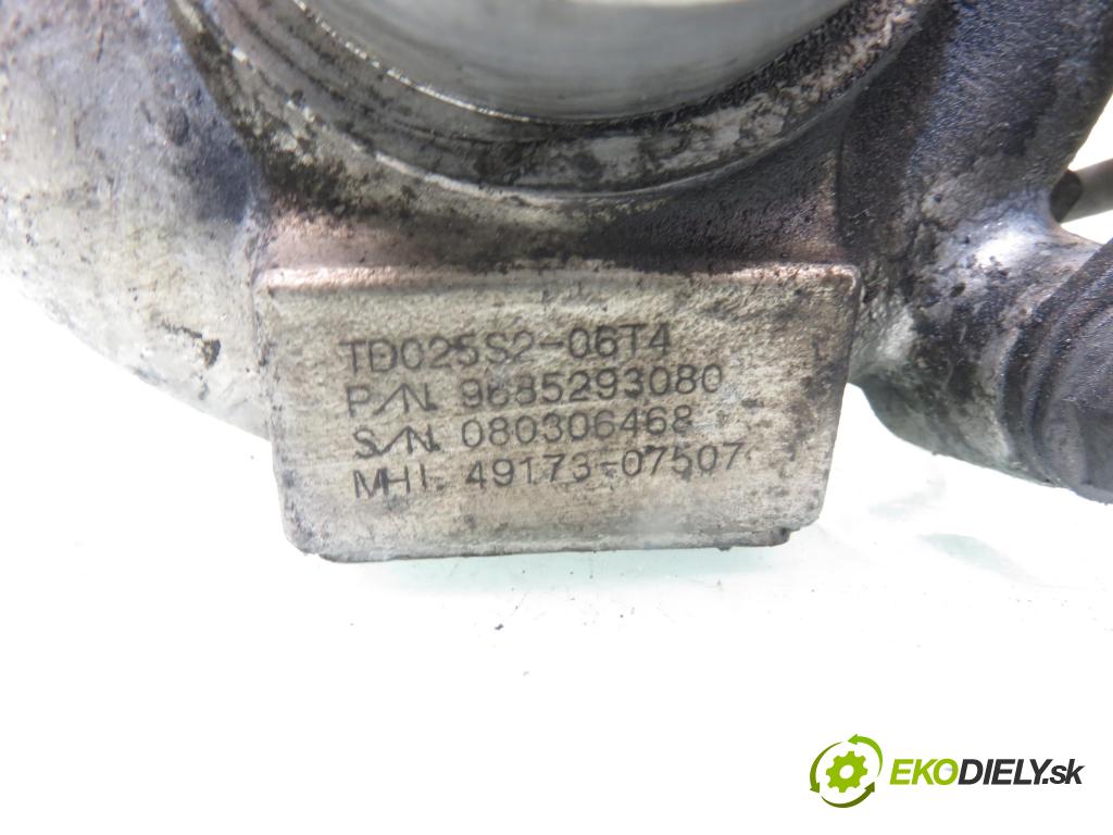PEUGEOT PARTNER Skrzynia (5_, G_) FURGON 2008 55,00 1.6 HDi 75 - 9HW (DV6BTED4) 1560,00 RYCHLONABÍJEČKA: 9685293080 ; TD025S206T4 (Kompletní turbodmychadlo)