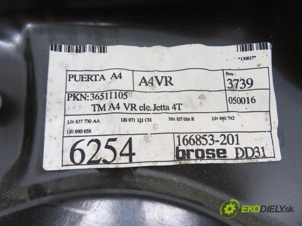 VW GOLF IV (1J1) HB 1999 85,00 1.9 TDI - AUY 1896,00 Mechanizmus okien 1J4837756B ; 119693107 ; 1J4837730AA