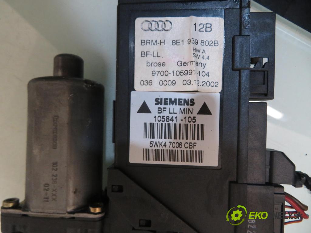 AUDI A4 (8E2, B6) SEDAN 2001 96,00 2.0 20V 130 - ALT 1984,00 Mechanizmus okien 959802B ; 7200196 ; 5WK47006CBF