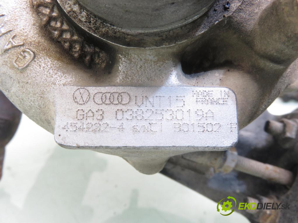 AUDI A3 (8L1) HB 2000 81,00 1.9 TDI 110 - AHF 1896,00 RYCHLONABÍJEČKA: 038253019A ; 4542324 (Kompletní turbodmychadlo)
