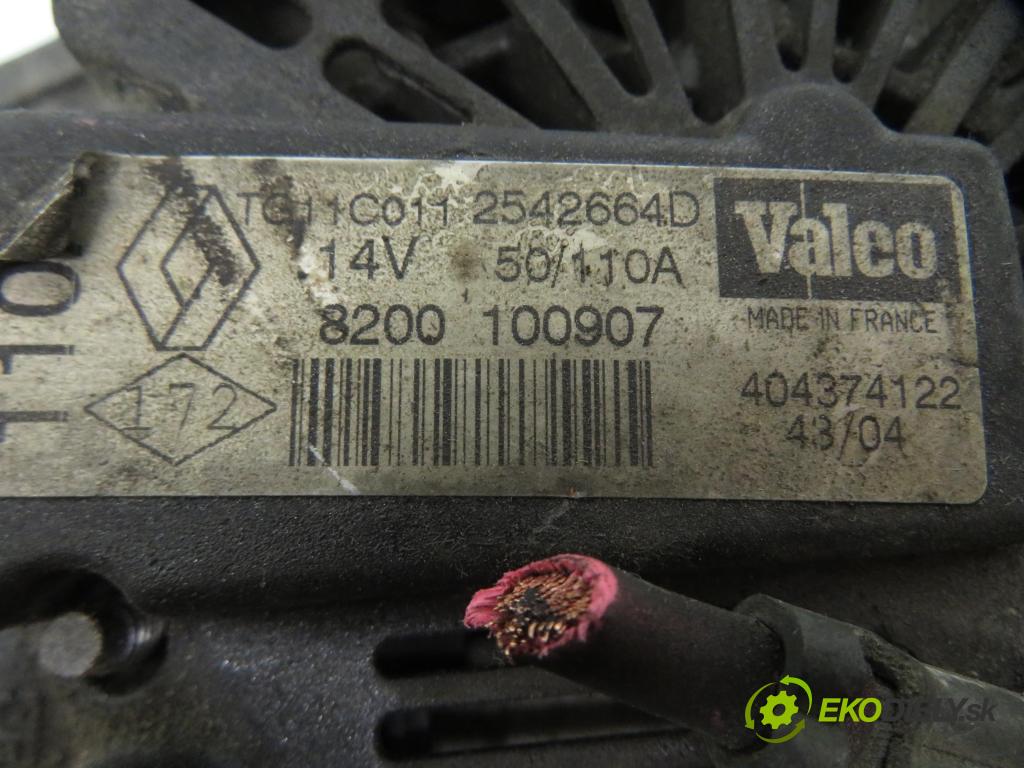 RENAULT SCENIC II (JM0/1_) MINIVAN 2003 83,00 1.6 (JM0C, JM0J, JM1B) - K4M 782 1598,00 Alternátor 8200100907 ; 2542664D (Alternátor)