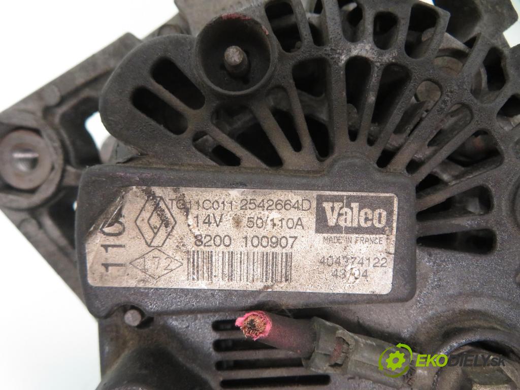 RENAULT SCENIC II (JM0/1_) MINIVAN 2003 83,00 1.6 (JM0C, JM0J, JM1B) - K4M 782 1598,00 Alternátor 8200100907 ; 2542664D (Alternátor)
