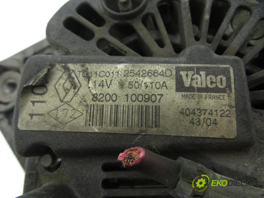 RENAULT SCENIC II (JM0/1_) MINIVAN 2003 83,00 1.6 (JM0C, JM0J, JM1B) - K4M 782 1598,00 Alternátor 8200100907 ; 2542664D (Alternátor)