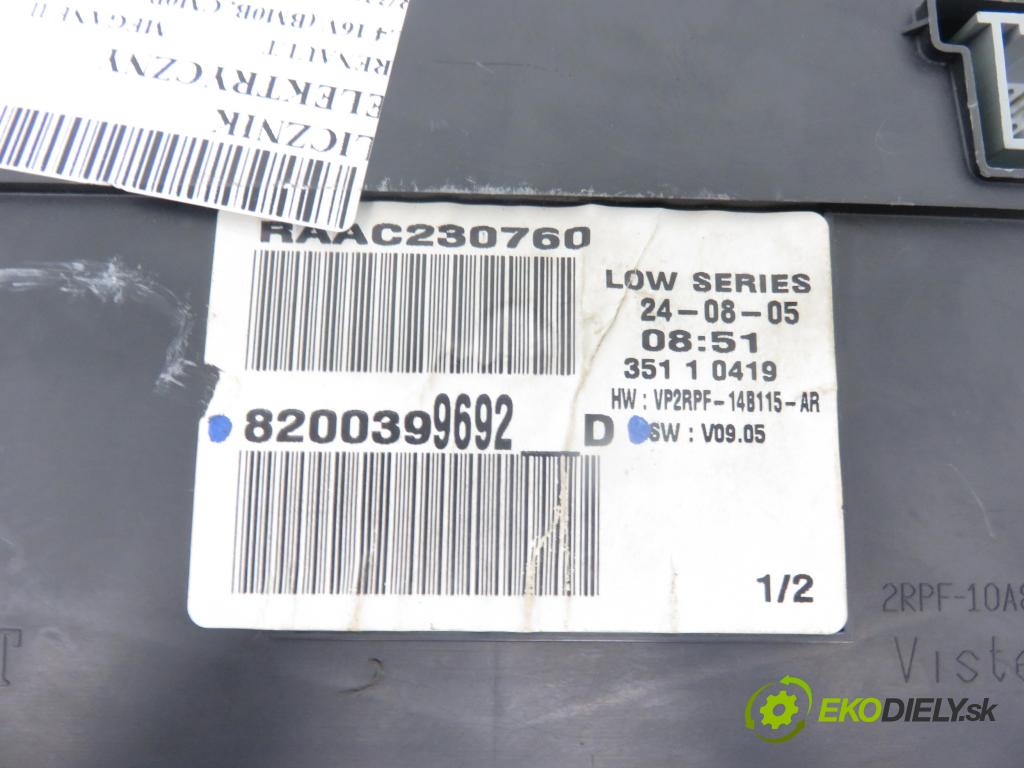 RENAULT MEGANE II (BM0/1_, CM0/1_) HB 2004 72,00 1.4 16V (BM0B, CM0B) - K4J 730 1390,00 spinačka / imobilizéra IMMO / Riadiaca jednotka 8200321263 ; 8200387138 ; 8200306033C