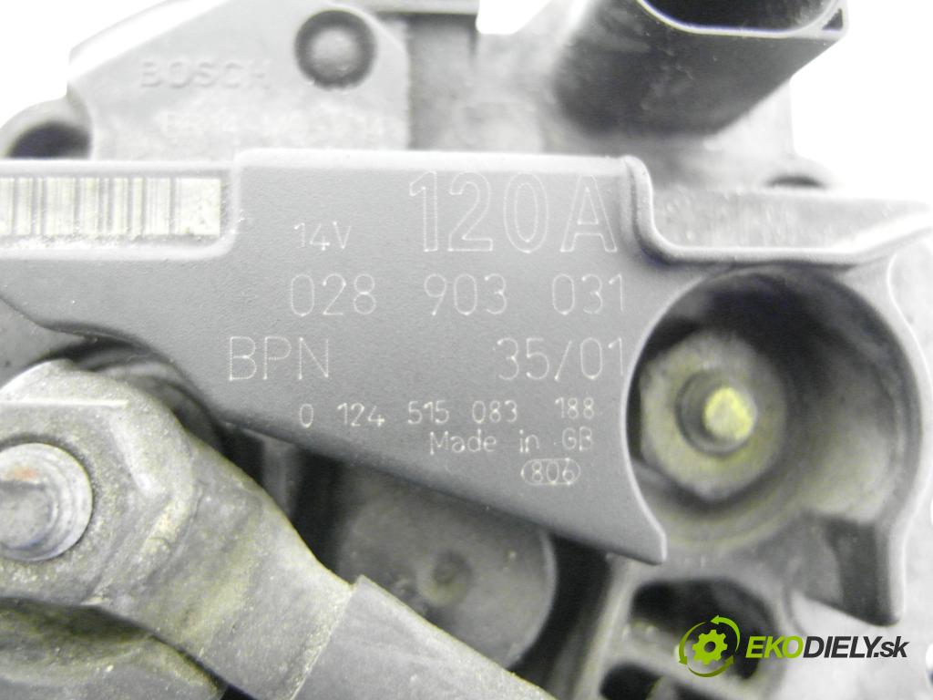 VW PASSAT B5.5 (3B3) SEDAN 2002 74,00 1.9 TDI PD 101 - AVB 1896,00 Alternátor 028903031 ; 0124515083 (Alternátor)
