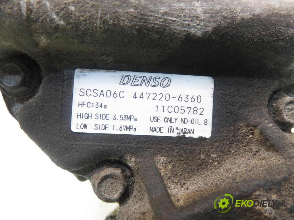 TOYOTA COROLLA (_E12_) HB 2002 66,00 2.0 D-4D 1995,00 KOMPRESOR: klimatizácie 4472206360 ; SCSA06C ; 2473000781 (Kompresor klimatizácie)