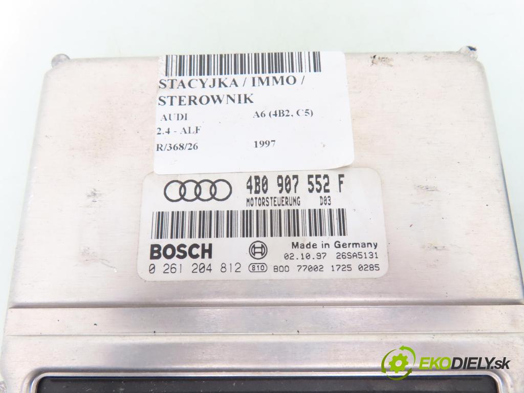 AUDI A6 (4B2, C5) SEDAN 1997 121,00 2.4 V6 165 - ALF 2393,00 spinačka / imobilizéra IMMO / Riadiaca jednotka 4B0907552F ; 0261204812 ; 4B0962258A