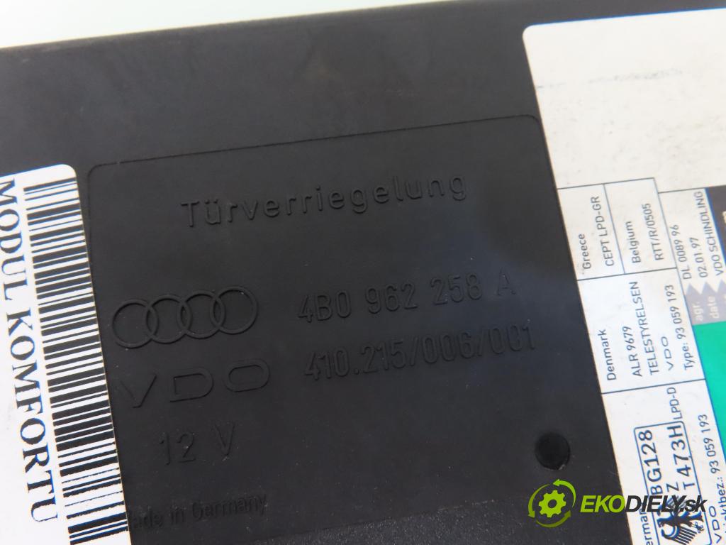 AUDI A6 (4B2, C5) SEDAN 1997 121,00 2.4 V6 165 - ALF 2393,00 spinačka / imobilizéra IMMO / Riadiaca jednotka 4B0907552F ; 0261204812 ; 4B0962258A