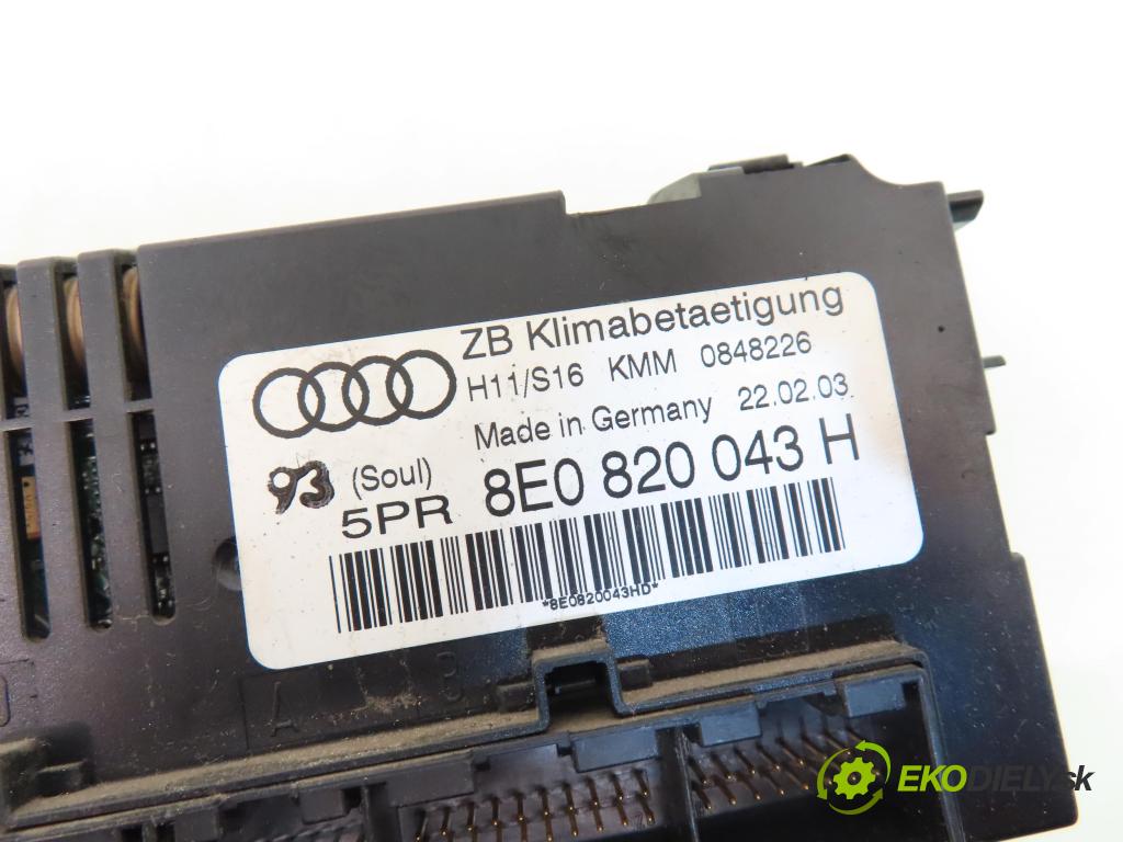 AUDI A4 Avant (8E5, B6) KOMBI 2003 96,00 1.9 TDI PD 130 - AVF 1896,00 Panel kúrenia KLIMATRONIK 8E0820043H
