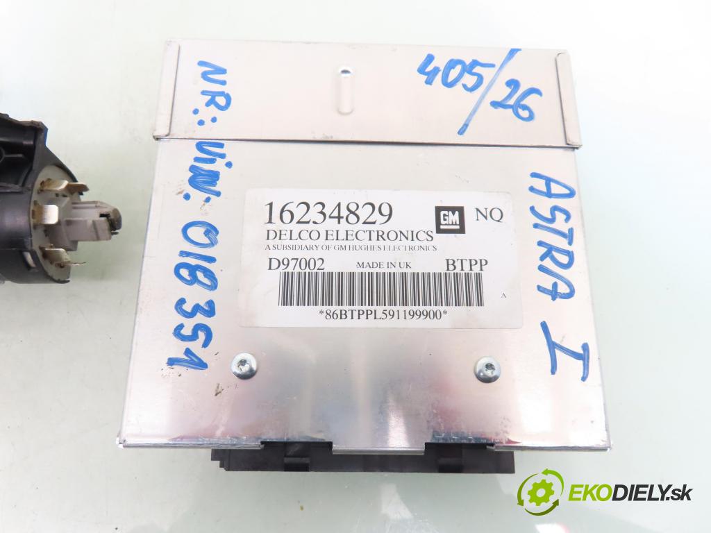 OPEL ASTRA F (T92) SEDAN 1999 44,00 1.4 i 60 - C 14 NZ 1389,00 spinačka / imobilizéra IMMO / Riadiaca jednotka 16234829 ; 26034041 ; 26034040
