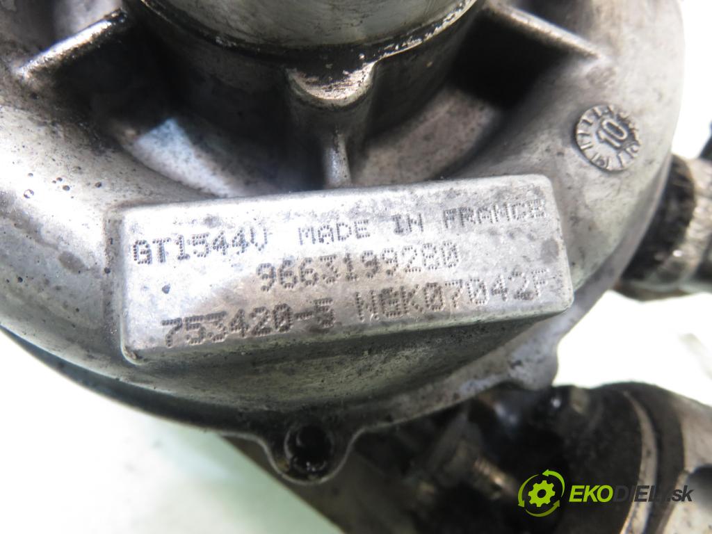 PEUGEOT 307 SW (3H) KOMBI 2006 80,00 1.6 HDI 110 - 9HZ (DV6TED4) 1560,00 Turbodúchadlo 9663199280 ; GT1544V ; 7534205 (Turbodúchadlo (kompletné))