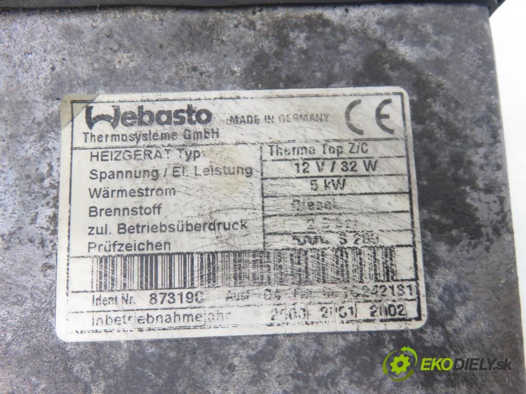 MERCEDES-BENZ KLASA A (W168) HB 2000 66,00 1.7 CDI 90 1689,00 Webasto 92255B (Webasto (nezávislé kúrenie))
