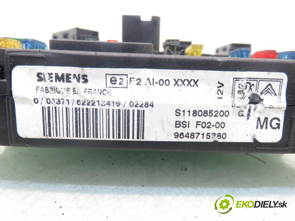 CITROEN C3 I (FC_) HB 2002 54,00 1.4 i - KFV (TU3JP) 1360,00 MODUL BSI 9648715380 ; S118085200
