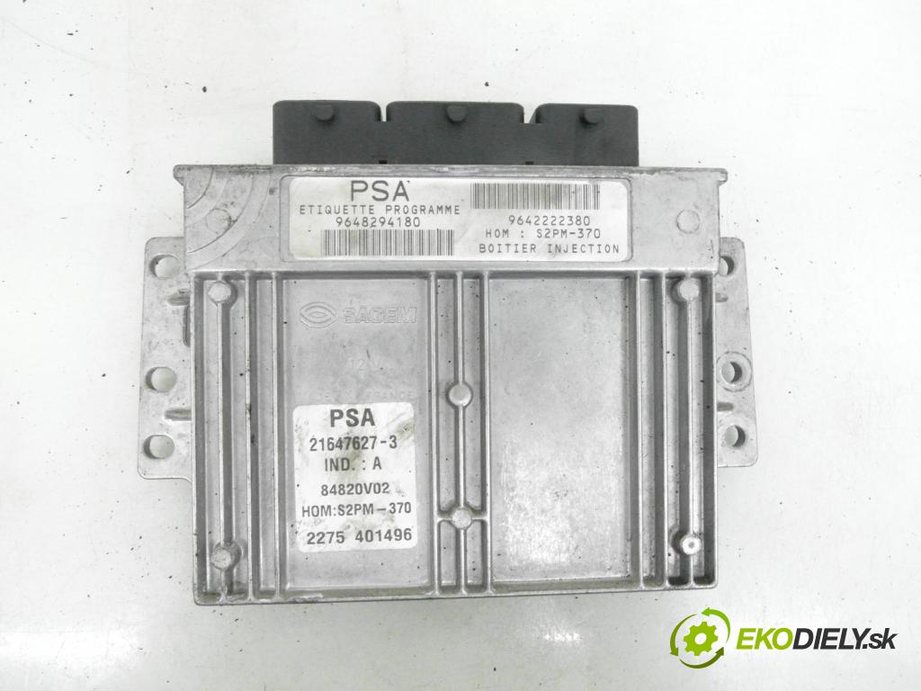 CITROEN C3 I (FC_) HB 2002 54,00 1.4 i - KFV (TU3JP) 1360,00 řídící jednotka motora 9648294180 ; 9642222380 ; 216476273