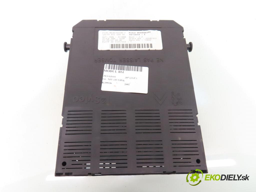 PEUGEOT 307 (3A/C) HB 2002 81,00 1.6 - NFU (TU5JP4) 1587,00 MODUL BSI 9636760580F ; 9644098380
