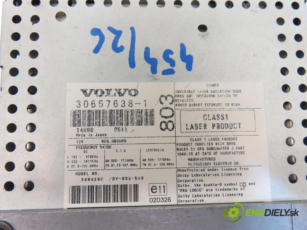 VOLVO S60 I (384) SEDAN 2004 154,00 2.5 T - B 5254 T2 2521,00 RADIO CD 306576381
