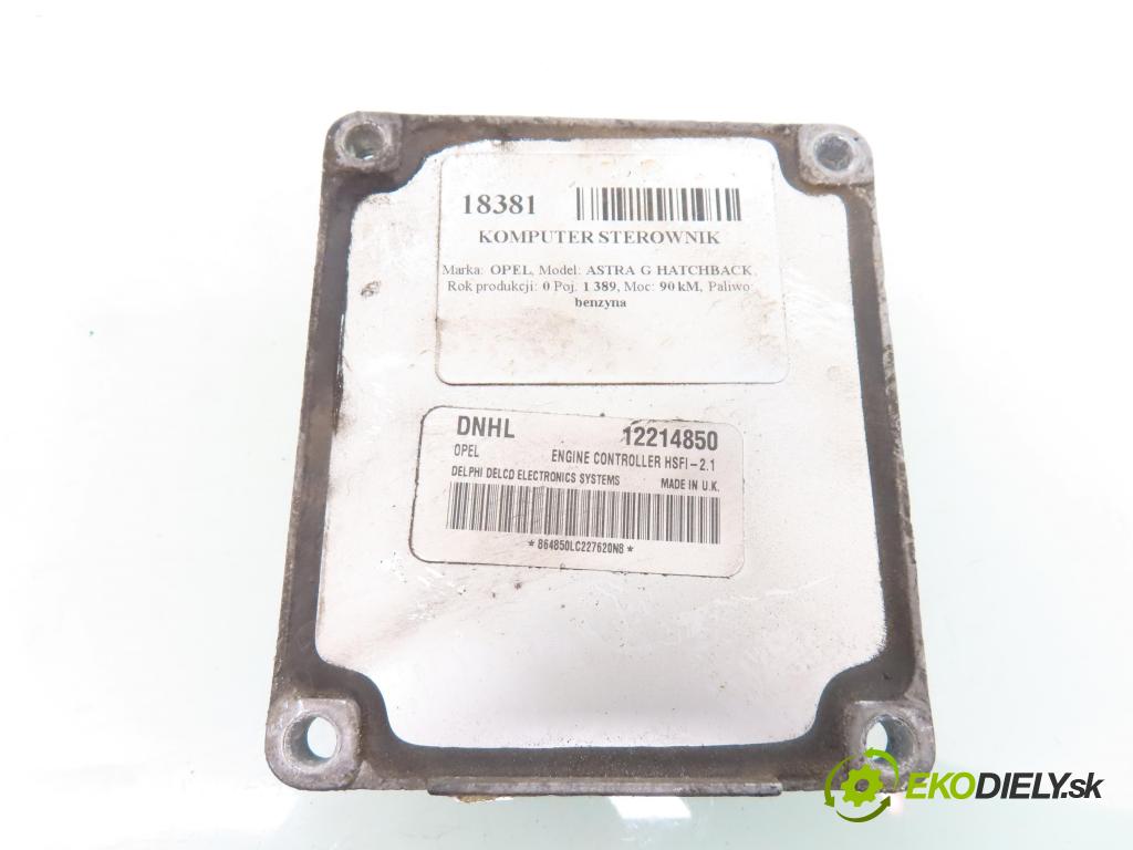 OPEL ASTRA G Kombi (T98) KOMBI 1998 66,00 1.4 16V - X 14 XE 1389,00 Riadiaca jednotka Motor 12214850