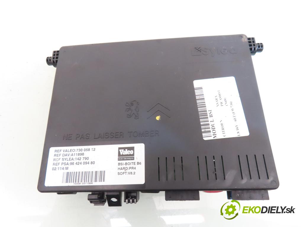 CITROEN XSARA PICASSO (N68) MINIVAN 2002 85,00 1.8 16V - 6FZ (EW7J4) 1749,00 MODUL BSI 73005812 ; 9642409480