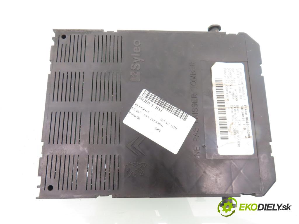 PEUGEOT 307 SW (3H) KOMBI 2002 81,00 1.6 16V - NFU (TU5JP4) 1587,00 MODUL BSI 9636760580F ; 9644098280