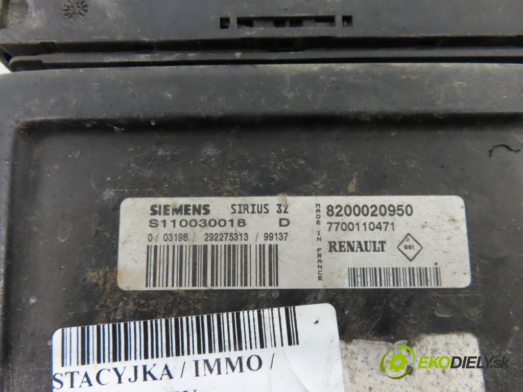 RENAULT MEGANE I (BA0/1_) HB 1999 70,00 1.4 16V 95 - K4J 750 1390,00 spinačka / imobilizéra IMMO / Riadiaca jednotka S110030018D ; 8200020950 ; S108502400C