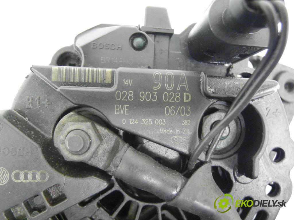SEAT TOLEDO II (1M2) SEDAN 2003 77,00 1.6 16V - AUS 1598,00 Alternátor 028903028D ; 0124325003 (Alternátor)