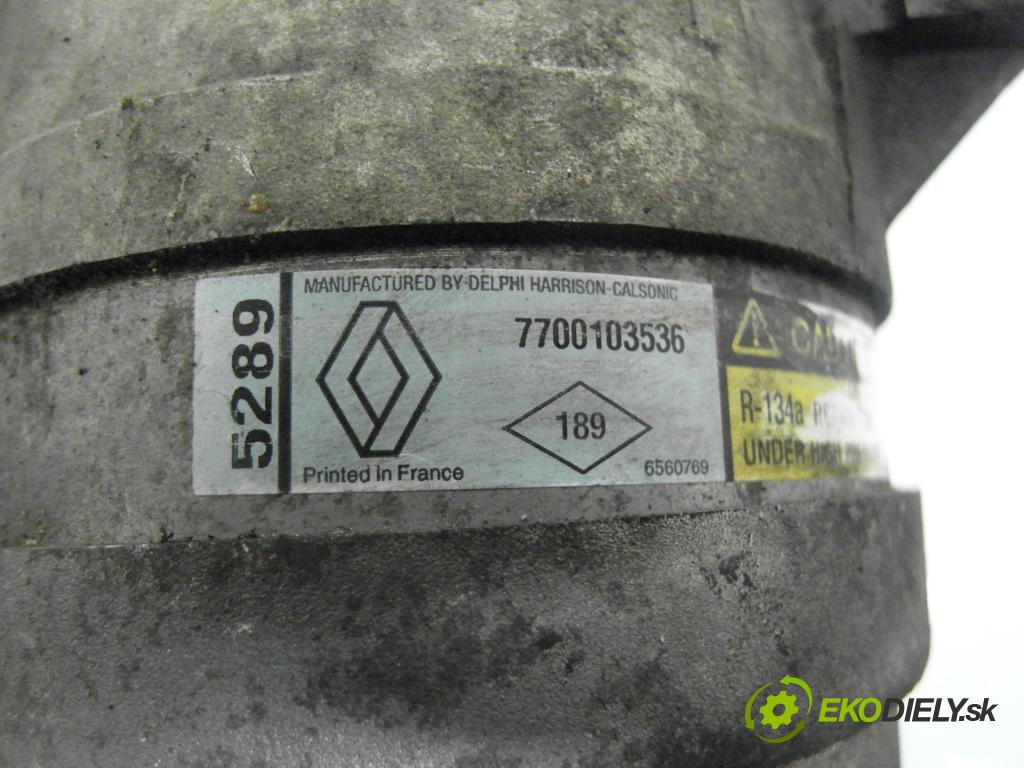 RENAULT MEGANE I (BA0/1_) HB 1999 70,00 1.4 16V 95 - K4J 750 1390,00 KOMPRESOR: klimatizace 7700103536 ; 6560769 (Kompresor klimatizace)