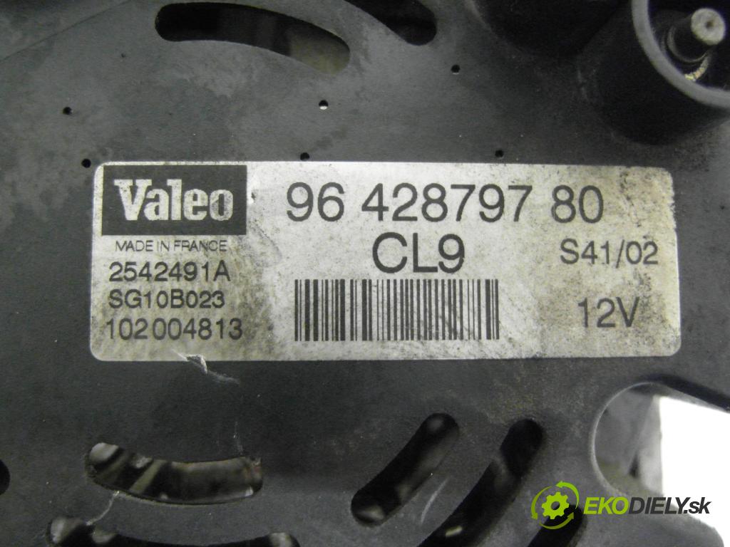 PEUGEOT 307 SW (3H) KOMBI 2002 81,00 1.6 16V - NFU (TU5JP4) 1587,00 Alternátor 9642879780 ; 2542491A ; SG10B023 (Alternátor)