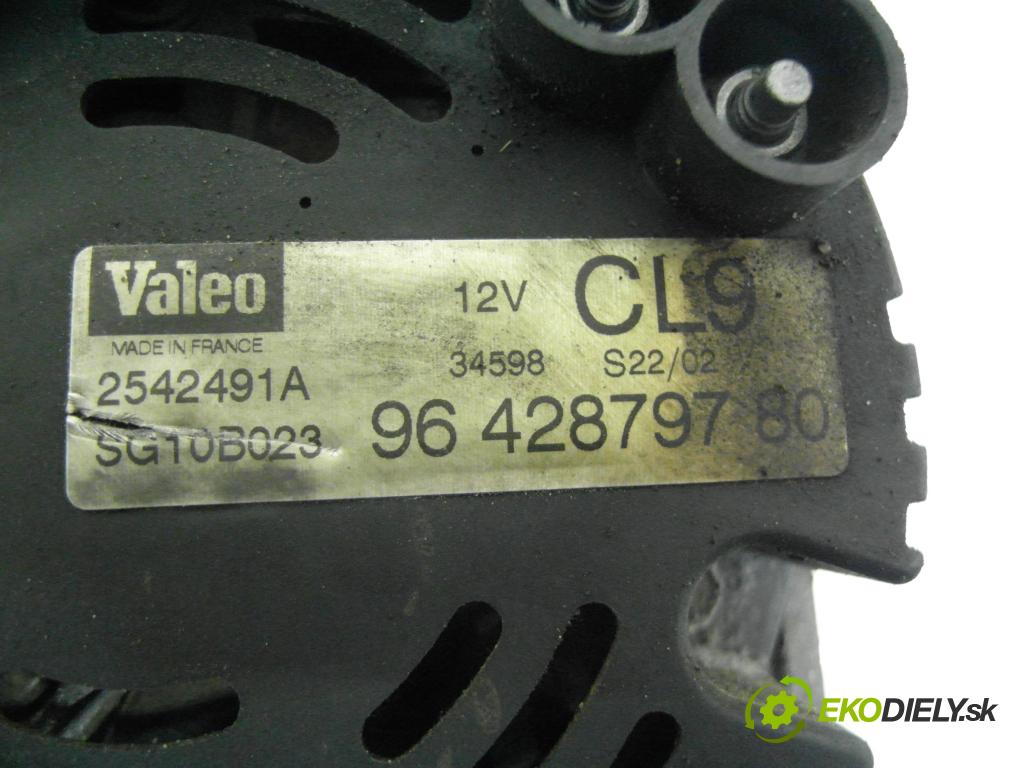 PEUGEOT 307 (3A/C) HB 2002 81,00 1.6 - NFU (TU5JP4) 1587,00 Alternátor 9642879780 ; 2542491A ; SG10B023 (Alternátor)