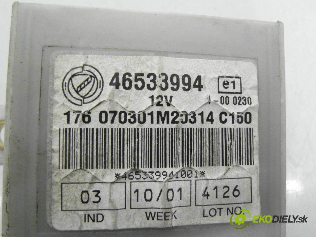 FIAT SEICENTO / 600 (187_) HB 2001 40,00 1.1 54 - 176 B2.000 1108,00 spinačka / imobilizéra IMMO / Riadiaca jednotka 6160050705 ; 46820324 ; 46533994