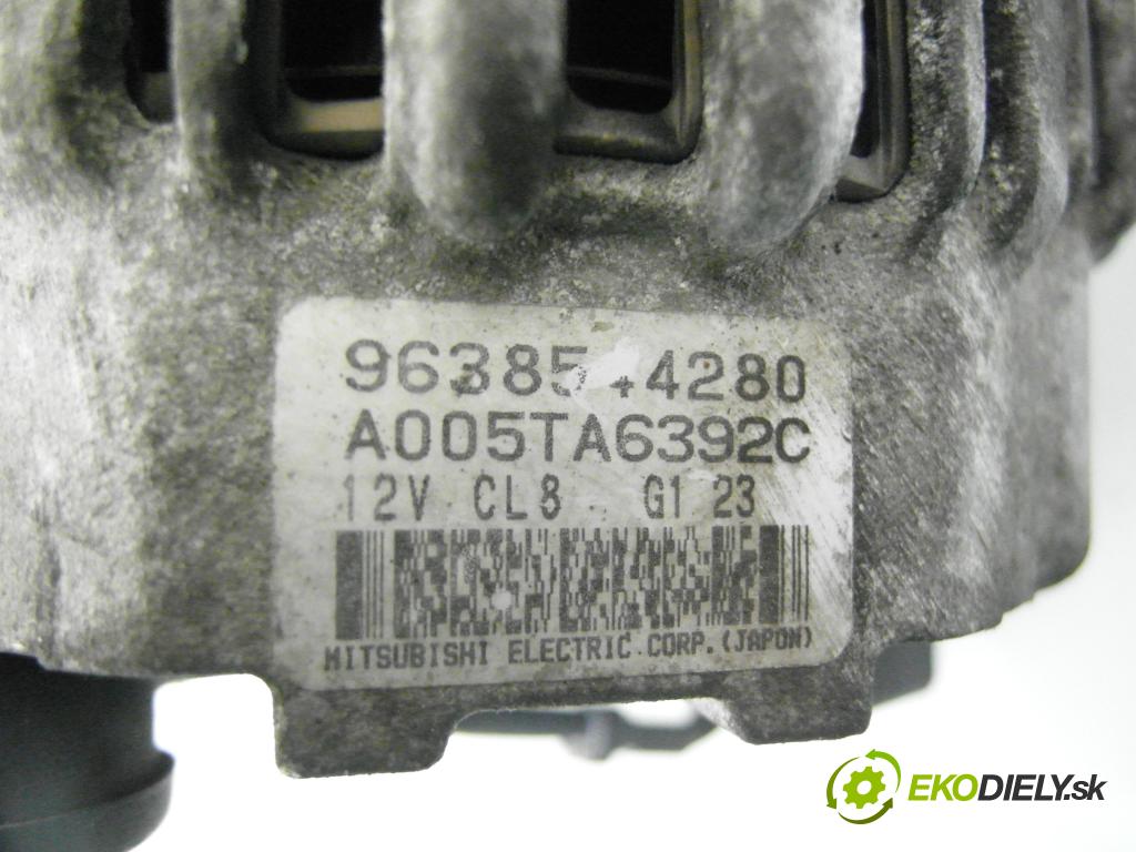 PEUGEOT 307 (3A/C) HB 2004 81,00 1.6 - NFU (TU5JP4) 1587,00 Alternátor 9638544280 ; A005TA6392C (Alternátor)