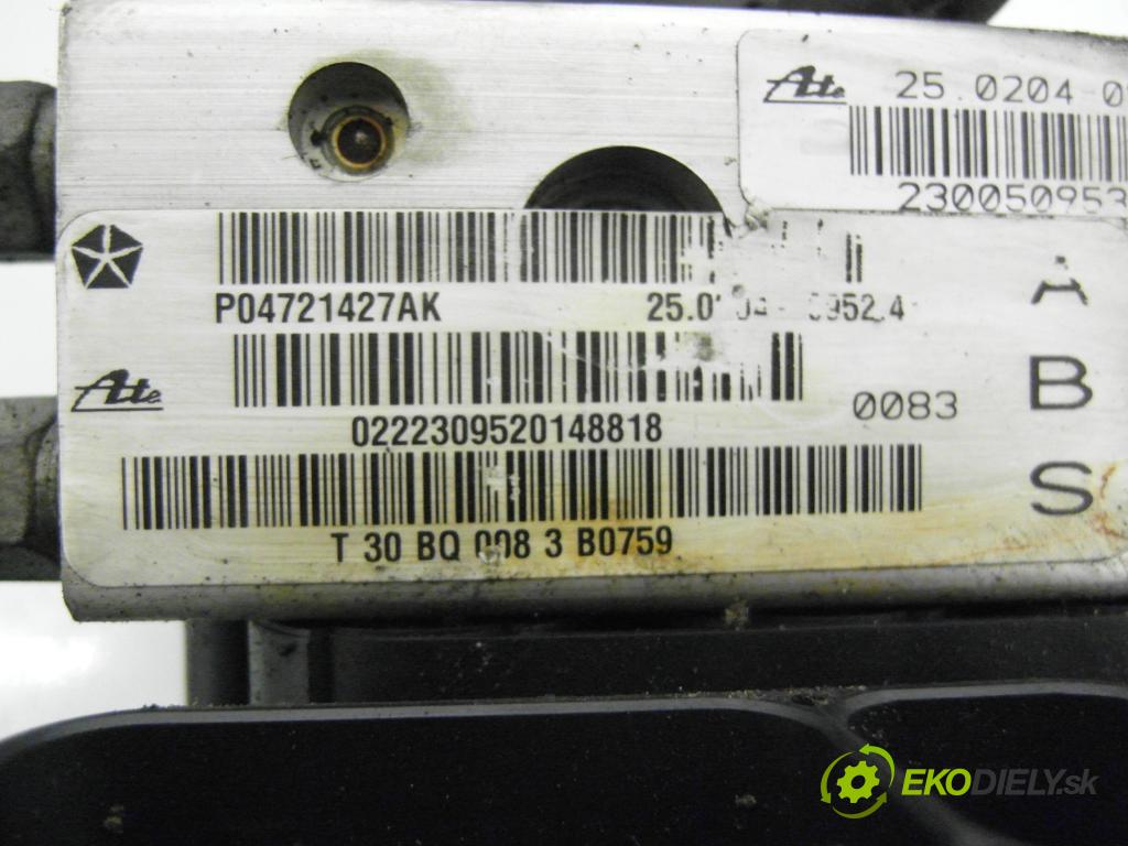 CHRYSLER VOYAGER IV (RG, RS) MINIVAN 2003 108,00 2.4 - EDZ 2429,00 Pumpa ABS 04686702AE ; P04721427AK ; 25020409533 (Pumpa ABS)