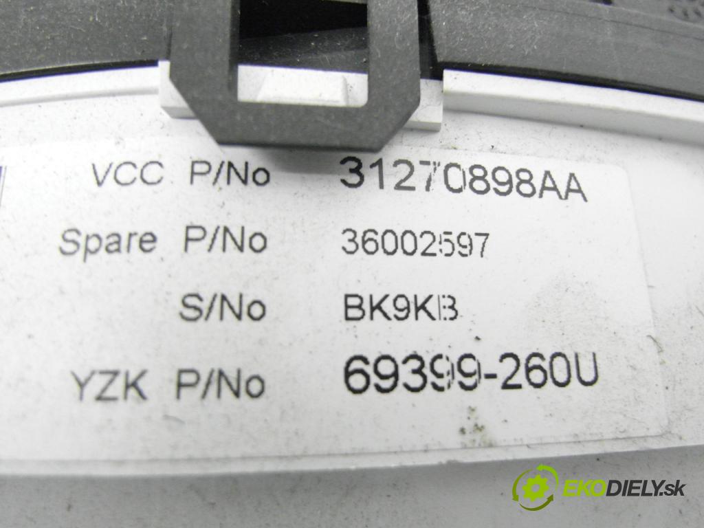 VOLVO S80 II (AS) SEDAN 2009 107,00 2.0 FlexFuel - B 4204 S4 1999,00 Prístrojovka elektrický 31270898AA ; 36002597 ; 69399260U