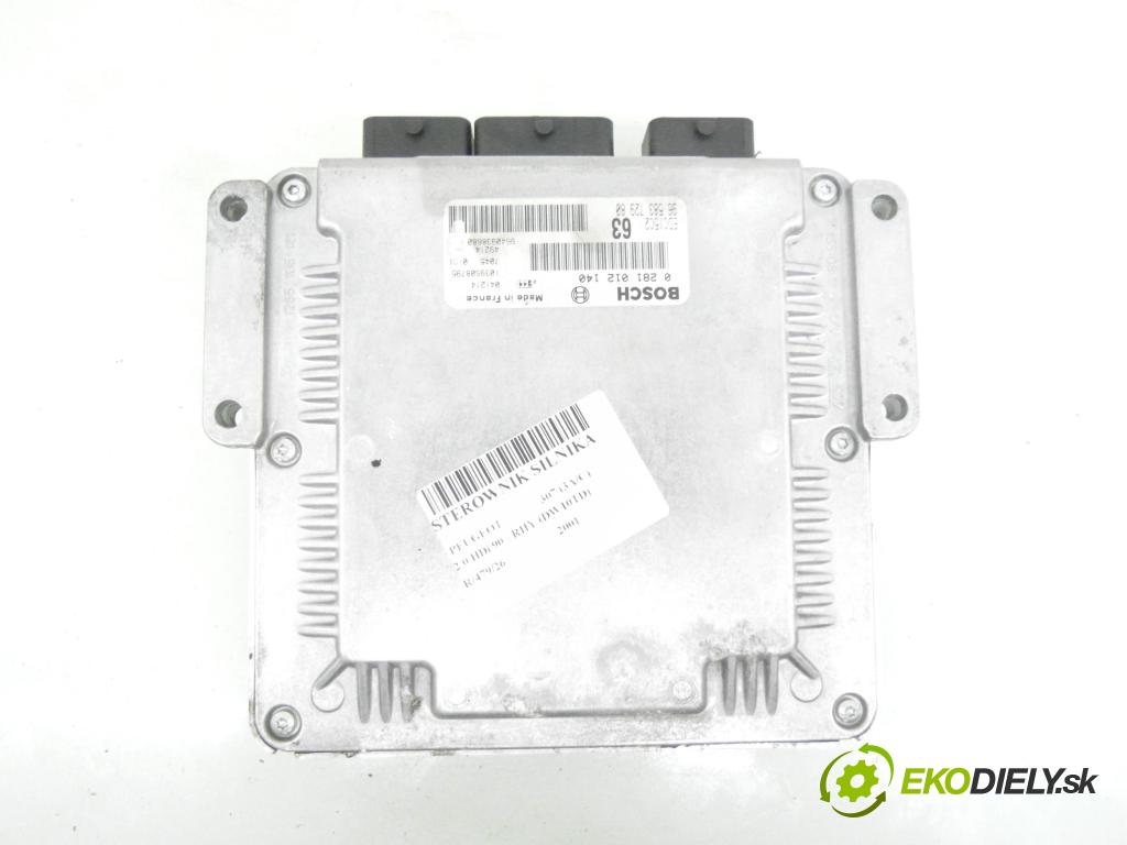 PEUGEOT 307 (3A/C) HB 2001 66,00 2.0 HDi 90 - RHY (DW10TD) 1997,00 Riadiaca jednotka Motor 0281012140 ; 9658372980