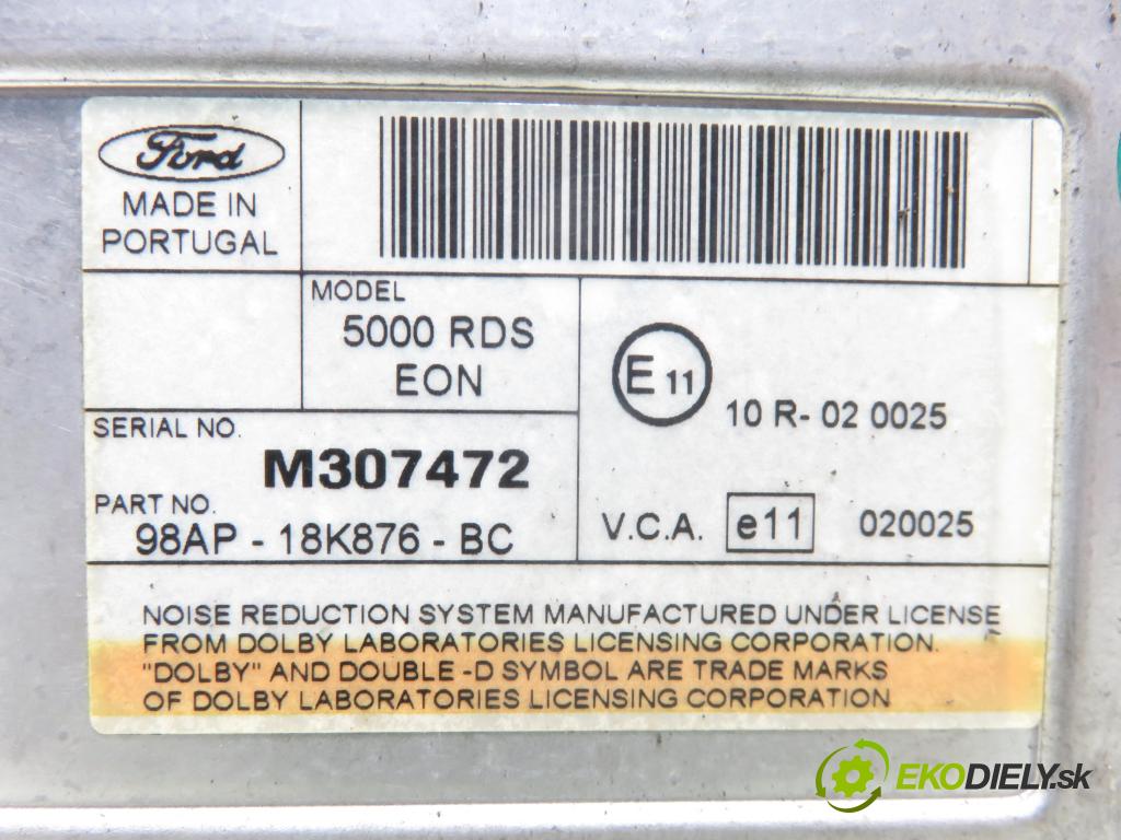 FORD FOCUS (DAW, DBW) HB 2001 74,00 1.6 16V - FYDA 1596,00 RADIO modul 98AP18K876BC