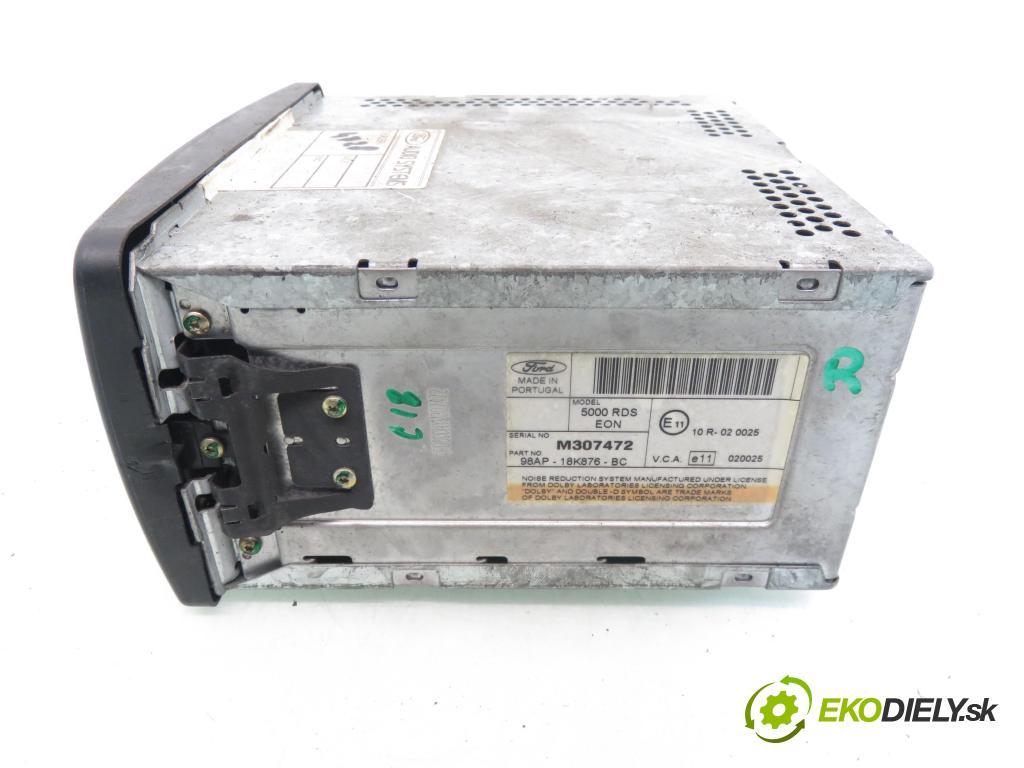 FORD FOCUS (DAW, DBW) HB 2001 74,00 1.6 16V - FYDA 1596,00 RADIO Modul 98AP18K876BC
