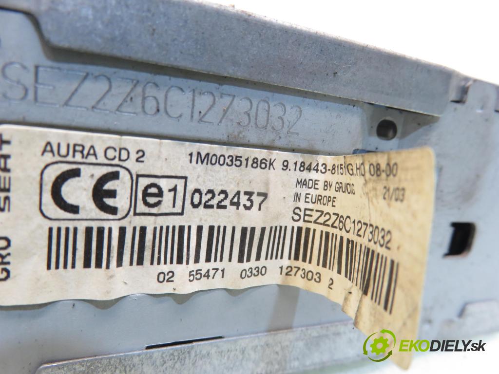 SEAT TOLEDO II (1M2) SEDAN 2003 77,00 1.6 16V - AUS 1598,00 RADIO CD 1M0035186K