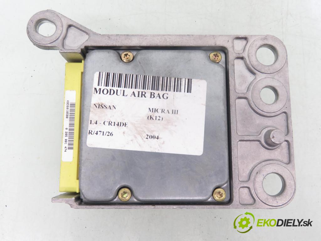 NISSAN MICRA III (K12) HB 2004 65,00 1.4 - CR14DE 1386,00 MODUL air BAG 98820AX502 ; 0285001474