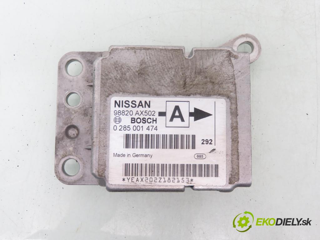 NISSAN MICRA III (K12) HB 2004 65,00 1.4 - CR14DE 1386,00 MODUL air BAG 98820AX502 ; 0285001474