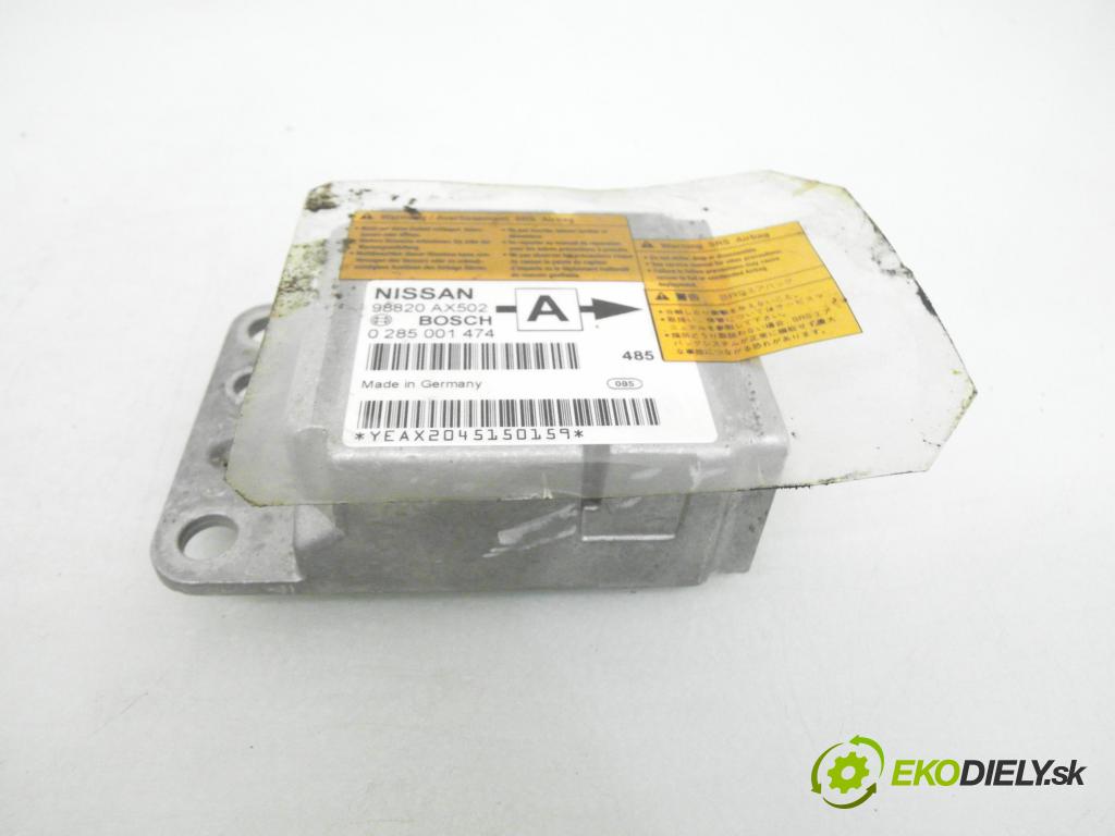 NISSAN MICRA III (K12) HB 2004 48,00 1.2 - CR12DE 1240,00 MODUL air BAG 0285001474 ; 98820AX502