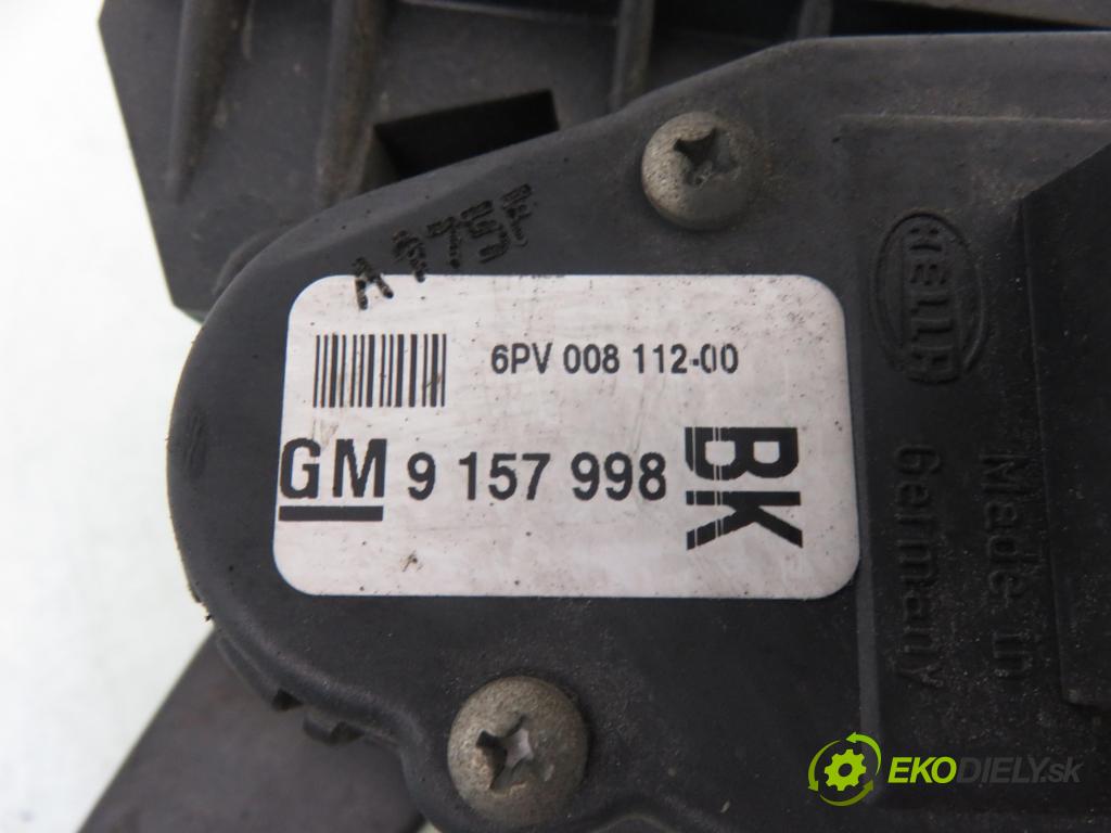 OPEL ASTRA H (A04) HB 2005 88,00 1.9 CDTI - Z 19 DT 1910,00 potenciometr plynového pedálu 9157998BK ; 6PV00811200 (Potenciometr plynového pedálu)